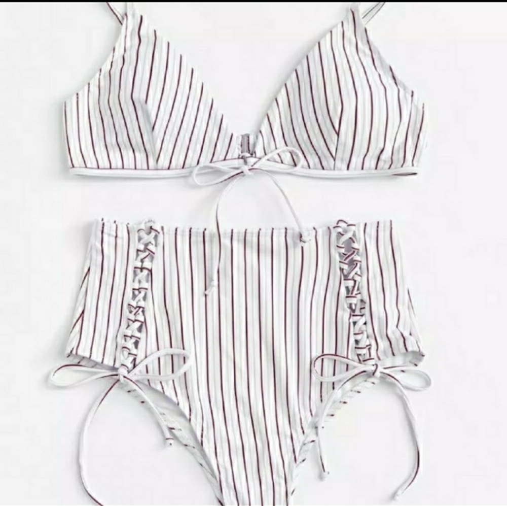 Venice stripe swim suit bikini - Picture 7 of 13
